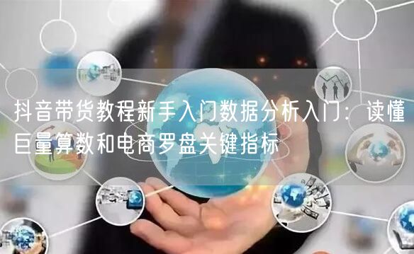 抖音带货教程新手入门数据分析入门：读懂巨